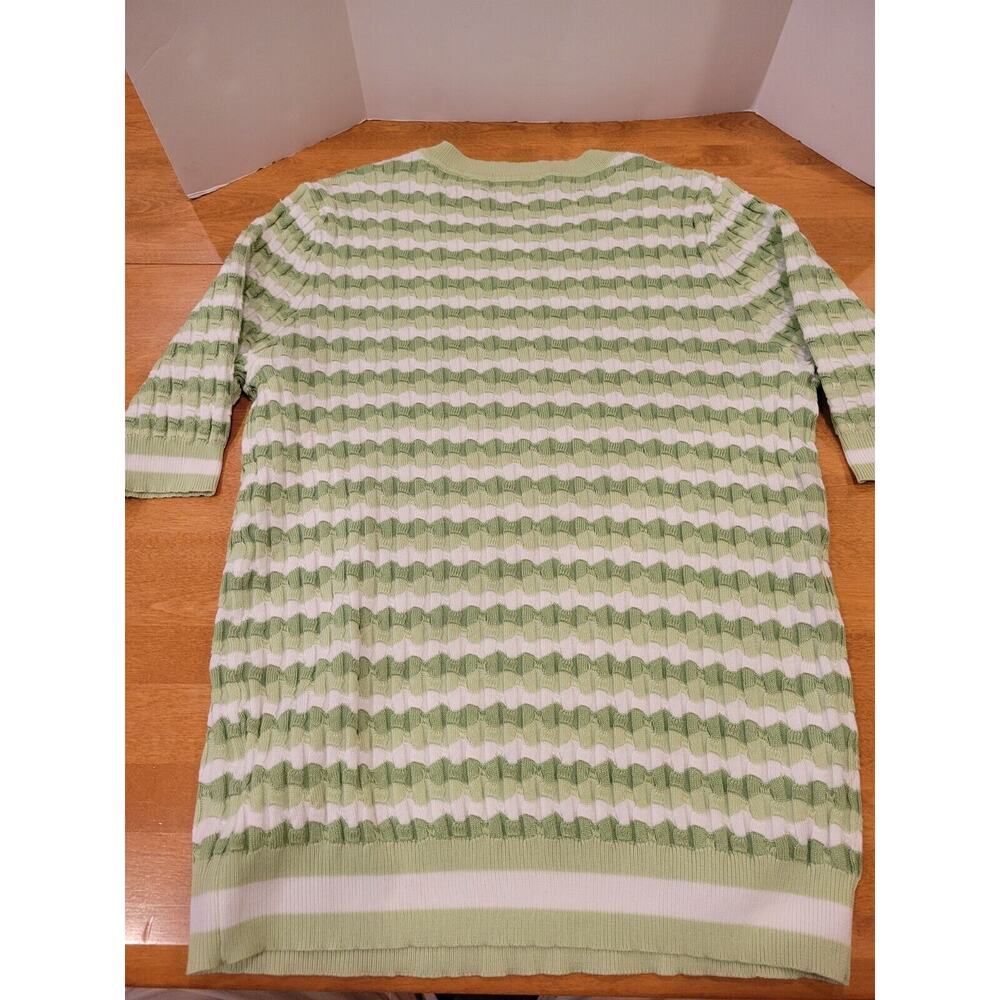 Tahari Tight Knit Short Sleeve Sweater Ladies Size L Preppy - Picture 10 of 10